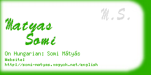 matyas somi business card